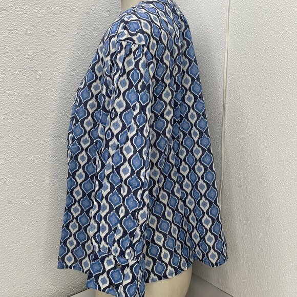 NEW ANTHROPOLOGIE X VELVET Women’s Keren Long-Sleeve Blouse – Blue – Size S - Picture 3 of 6